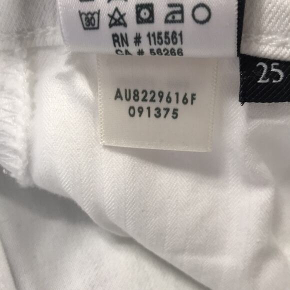 New 7FAMK High Rise 25 Super Skinny Leg Rainbow Fringe Trim White Jean Resort - Picture 14 of 15